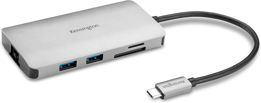 Kensington UH1400P USB-C 8-in-1 Driverless Mobile Hub with 85W Power Charging for USB-C Laptops (K33820WW) 8-in-1 w/passthru power