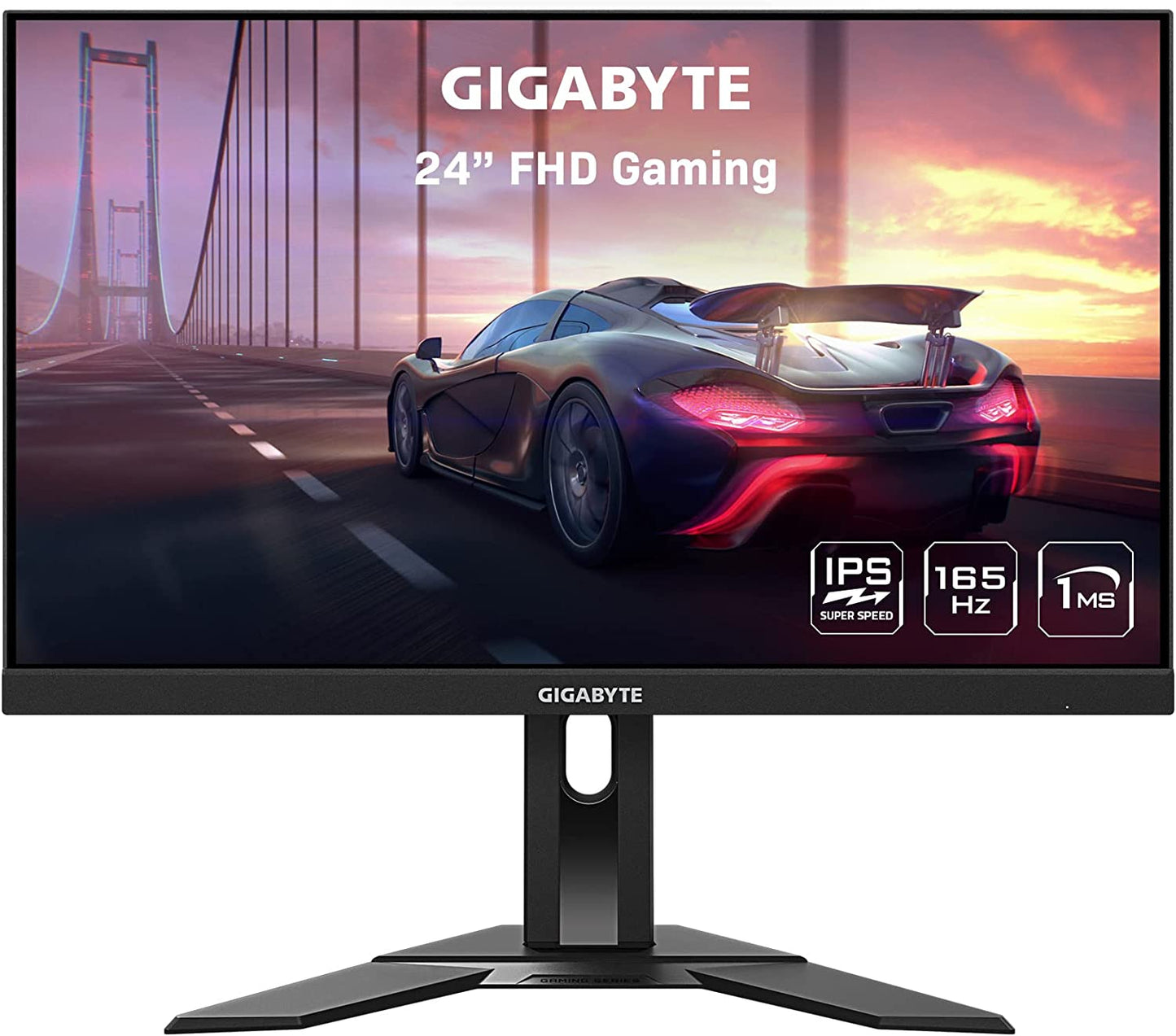 GIGABYTE G24F 2- 24" 165Hz/180Hz(OC) 1080P Gaming Monitor, 1920 x 1080 SS IPS Display, 1ms (MPRT) Response Time, 95% DCI-P3, 125% sRGB, 1x DisplayPort 1.2 (HDR ready), 2x HDMI 2.0, 3x USB 3.2 24 inch Flat|FHD|IPS G Series 165Hz/180Hz(OC)