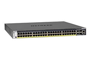 NETGEAR GSM4352PB-100NES 48-Port Fully Managed Switch M4300-52G-PoE+ 48x1G PoE+, 2x10GBASE-T, 2xSFP+, Stackable, 1000W PSU, ProSAFE Lifetime Protection
