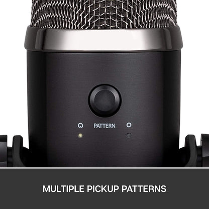 Blue microphones Blue Yeti Nano Premium USB Microphone for Recording, Streaming, Gaming, Podcasting on PC and Mac, Condenser Mic with Blue VO!CE Effects, Cardioid and Omni, No-Latency Monitoring - Blackout Blackout Microphone