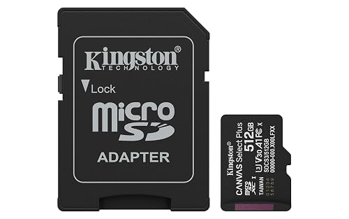 Kingston 512GB Canvas Select Plus microSD Card | Up to 150MB/s | Class 10, UHS-I, U1, V30, A1 | SDCS3/512GB