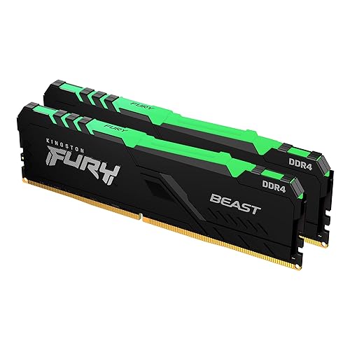 Kingston 32GB 3200MHz DDR4 CL16 DIMM (Kit of 2) Fury Beast RGB