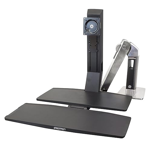 Ergotron – WorkFit-A LD Single Monitor Standing Desk Converter, Sit-Stand Workstation for Tabletops – 5 to 15 lbs, Level Keyboard Tray 5-15 lbs Level Keyboard Tray