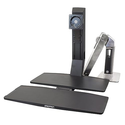 Ergotron – WorkFit-A LD Single Monitor Standing Desk Converter, Sit-Stand Workstation for Tabletops – 5 to 15 lbs, Level Keyboard Tray 5-15 lbs Level Keyboard Tray