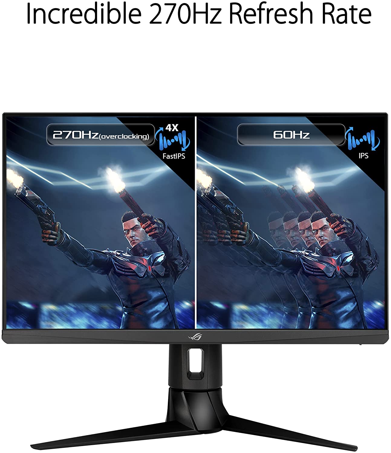 ASUS ROG Strix 23.8” 1080P HDR Gaming Monitor (XG249CM) - Full HD, IPS, 270Hz, 1ms, Extreme Low Motion Blur Sync, FreeSync Premium, 105% sRGB, Eye Care, USB-C, DisplayPort, HDMI, Height Adjustable