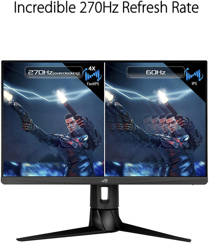 ASUS ROG Strix 23.8” 1080P HDR Gaming Monitor (XG249CM) - Full HD, IPS, 270Hz, 1ms, Extreme Low Motion Blur Sync, FreeSync Premium, 105% sRGB, Eye Care, USB-C, DisplayPort, HDMI, Height Adjustable