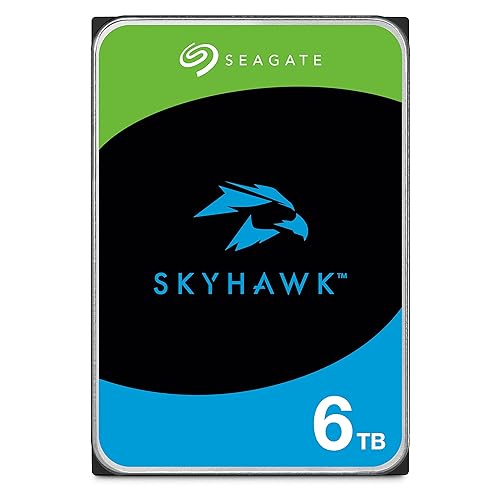 Seagate SkyHawk 6TB Surveillance Internal Hard Drive HDD – 3.5 Inch SATA 6GB/s 256MB Cache for DVR NVR Security Camera System with Drive Health Management – Frustration Free Packaging (ST6000VXZ01) 6TB Surveillance Drive