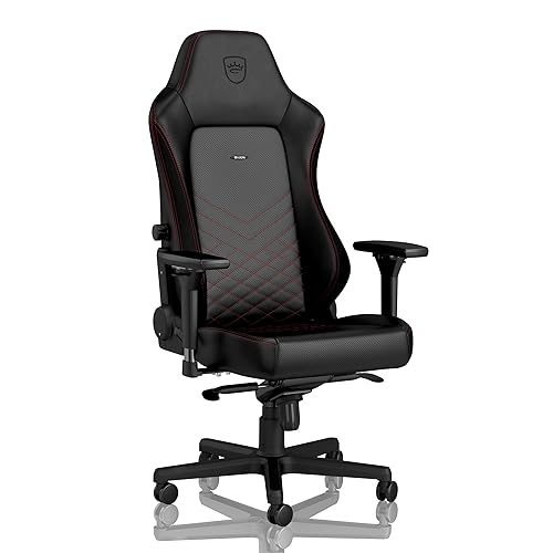 noblechairs Hero Gaming Chair - Office Chair - Desk Chair - PU Faux Leather - Black/Red