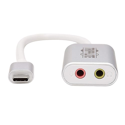 Tripp Lite USB C to 3.5mm Stero Audio Adapter for Microphone Headphones (U437-002)