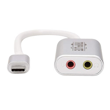 Tripp Lite USB C to 3.5mm Stero Audio Adapter for Microphone Headphones (U437-002)