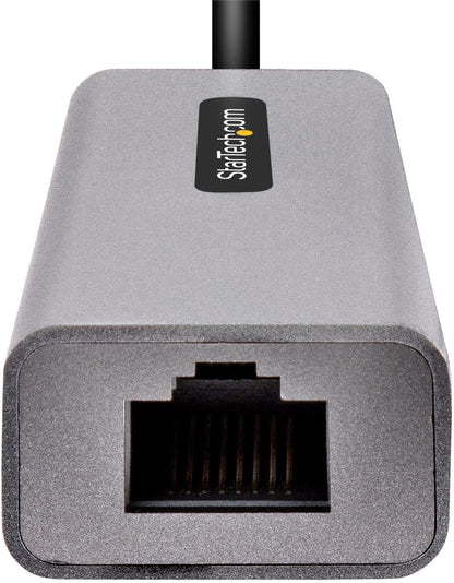 StarTech.com USB-C to Ethernet Adapter, USB 3.0 to Gigabit Ethernet Network Adapter - 10/100/1000 Mbps, USB-C to RJ45 Ethernet Adapter (GbE), 12in Attached Cable, Driverless Install (US1GC30B2)