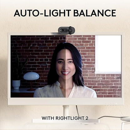 Logitech Brio 105 Full HD 1080p Business Webcam with Auto-Light Balance, USB-A, Privacy Shutter, Easy Set-Up, Compatible with Windows, macOS, ChromeOS