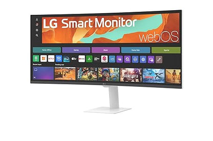LG Smart Monitor 34" QHD Curved Display with webOS, ThinQ App, Google Cast, AirPlay 2, Screen Share, HDR10, sRGB 99%, Bluetooth, Remote PC Access (34U601SA) 34" VA QHD 3440 x 1440