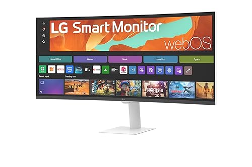 LG Smart Monitor 34" QHD Curved Display with webOS, ThinQ App, Google Cast, AirPlay 2, Screen Share, HDR10, sRGB 99%, Bluetooth, Remote PC Access (34U601SA) 34" VA QHD 3440 x 1440
