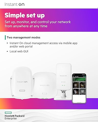 HPE Networking Instant On Access Point AP12 3x3 WiFi 5 Indoor Wireless Access Point | Power Source Not Included | RW Rest-of-World Model (R2X01A)