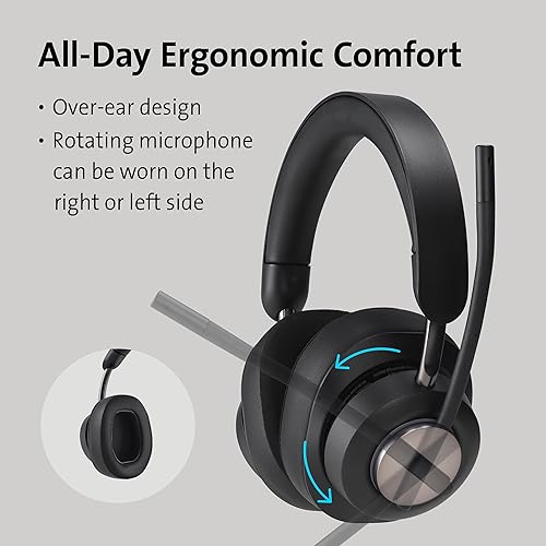 Kensington H3005 Bluetooth Over-Ear Headset, Designed for Microsoft Surface (K83456WW)