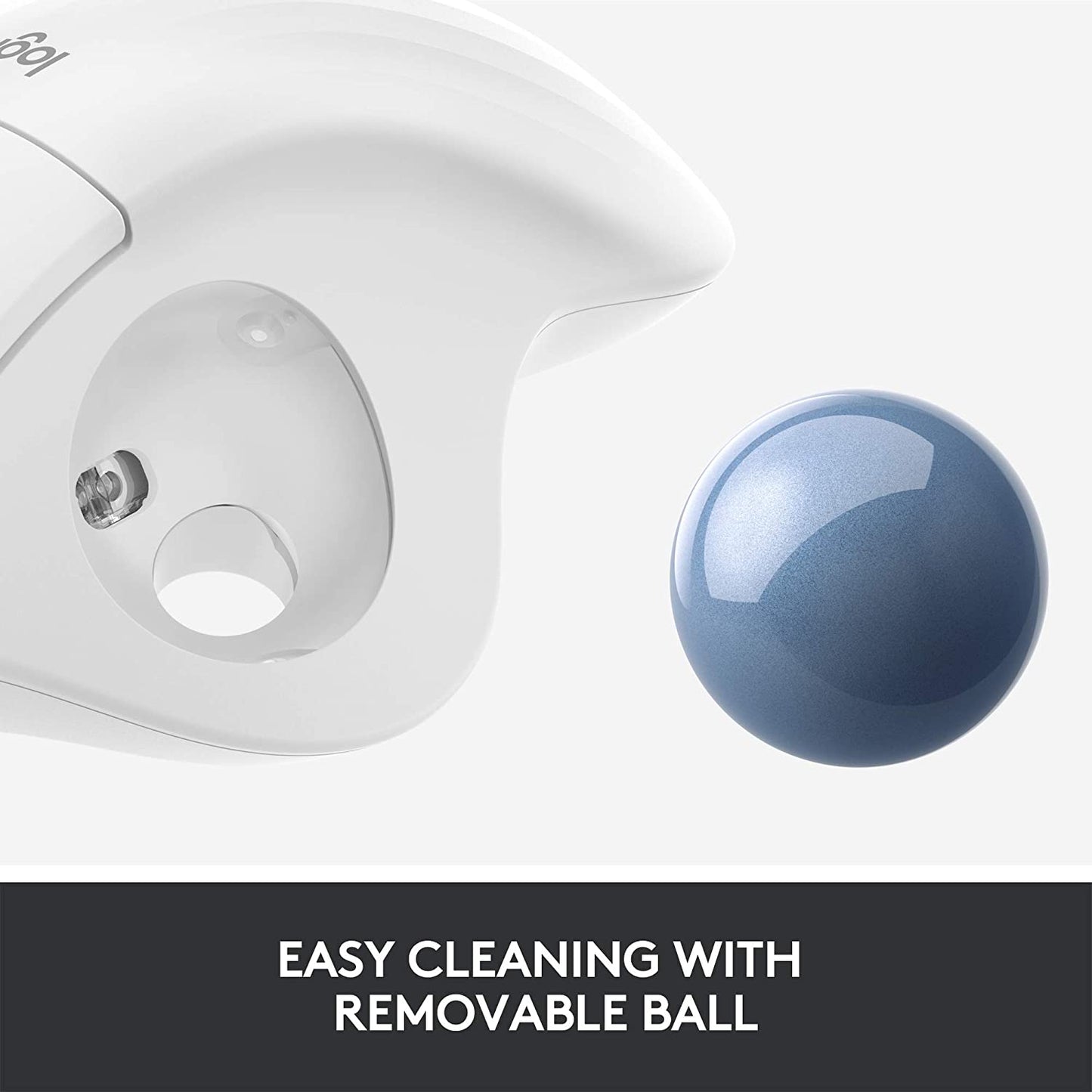 Logitech Ergo M575 Wireless Trackball Mouse for Business - Ergonomic Design, Secured Logi Bolt Technology, Bluetooth, Globally Certified, Windows/Mac/Chrome/Linux - Off-White Off White