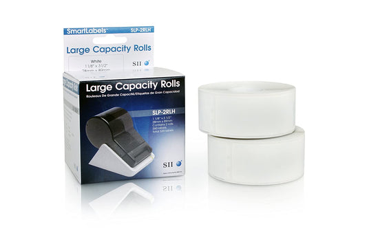 Seiko Instruments High-Capacity Address Labels for Smart Label Printers (SLP-2RLH),White