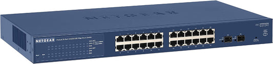 NETGEAR 26-Port Gigabit Ethernet Smart Switch (GS724Tv4) - Managed, with 24 x 1G, 2 x 1G SFP, Desktop or Rackmount, and Limited Lifetime Protection 24 port | 2xSFP