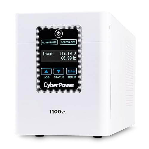 CyberPower M1100XL Medical-Grade UPS System, 1100VA/880W, 6 Outlets, AVR, Tower