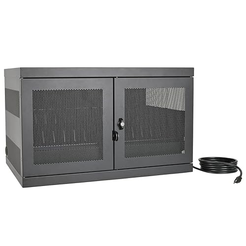 Tripp Lite 16-Port AC Charging Storage Station Cabinet for Chromebooks, Laptops and Tablets, 17-Inch Depth, Wall Mount and Cart Options (CSC16AC)
