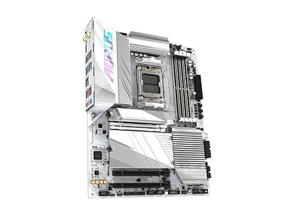 GIGABYTE X670E AORUS PRO X (AM5/ LGA 1718/ AMD/ X670E/ EATX/ 5-Year Warranty/ DDR5/ Quad M.2/ PCIe 5.0/ USB 3.2 Gen2X2 Type-C/WiFi 7/ Intel 2.5GbE LAN/Q-Flash Plus/EZ-Latch Plus/Motherboard)