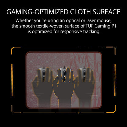 ASUS TUF Gaming P1 Portable Gaming Mouse pad (Nano-Coated, Water-Resistant Surface, Durable Anti-fray Stitching, and Non-Slip Rubber Base), Demon Slayer, INOSUKE