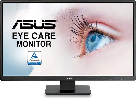 ASUS 27” 1080P Monitor (VA279HAE) - Full HD, Eye Care, Low Blue Light, Flicker Free, VESA Mountable, Anti-Glare, HDMI, D-Sub, VGA