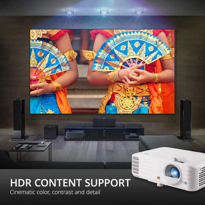 ViewSonic PX701-4K 4K UHD 3200 Lumens 240Hz 4.2ms Home Theater Projector with HDR, Auto Keystone, Dual HDMI, Sports and Netflix Streaming with Dongle on up to 300" Screen 4K UHD, 3200 Lumens