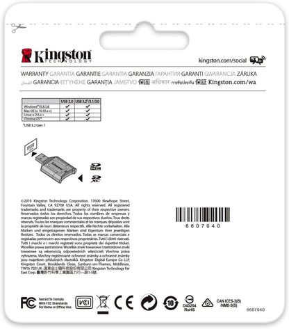 Kingston MobileLite Plus USB 3.2 SDHC/SDXC UHS-II Card Reader (MLP)