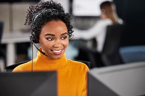 Jabra Engage 50 II Wired Stereo Headset with Link Call Control - Noise-Cancelling 3-Mic Technology and USB-A Cable, Ultra-Lightweight - MS Teams Certified, Works with All Other Platforms - Black Stereo w/ Link MS Teams (USB-A)