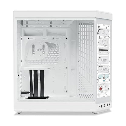 HYTE Y70 Touch Dual Chamber ATX Mid Tower Modern Aesthetic Case with Integrated 4K LCD Touchscreen - Snow White