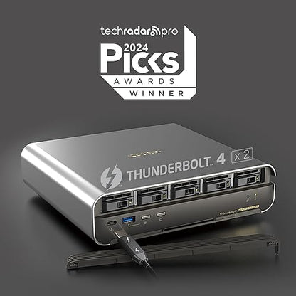 QNAP TBS-h574TX-i3-12G-US 5 Bay High-Performance E1.S All-Flash NASbook with Intel® Core™ Processor, Thunderbolt 4 and 10GbE (5G/2.5G/1G/100M/10M) Network Connectivity (Diskless) Intel core i3