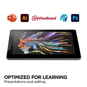 ViewSonic ID1330 13.3 Inch Portable 1080p Drawing Pen Display Tablet with Battery Free Stylus Pen for Digital Writing, Graphic Design, Remote Teaching, Distance Learning Supports Windows, Mac, Android 13.3-Inch HD Pen Display
