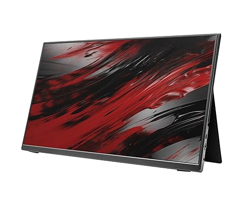 CODi 16" Portable USB-C Monitor – Full HD Display, HDR, Built-in Speakers, Mini HDMI, Dual USB-C, Slim Design, Freesync – External Monitor for Laptop, Mac, PC, Xbox, PS5, Switch