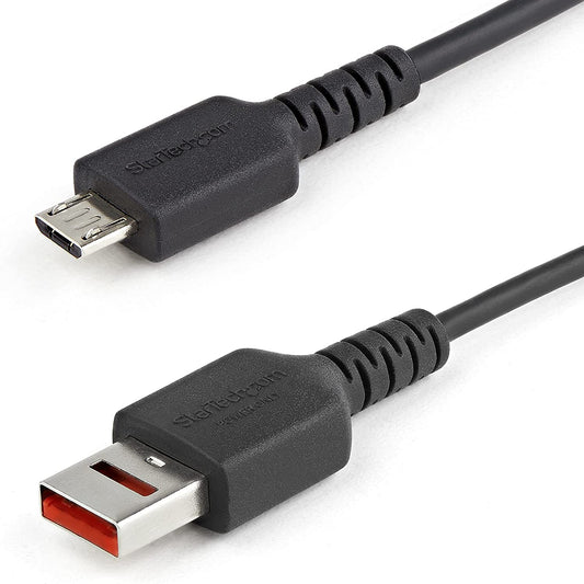 StarTech.com 3ft (1m) Secure Charging Cable USB-A to Micro USB Data Blocker Charge-Only Cable Power-Only Charger Cable for Phone/Tablet Data Blocking USB Protector Adapter Cable (USBSCHAU1M) USB to Micro USB