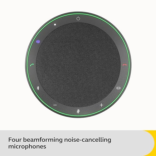 Jabra Speak2 75 Wireless Bluetooth Speakerphone - Portable Speaker with 4 Noise-Cancelling Mics, 65mm Full-Range Speakers & USB-C Bluetooth Adapter - Certified Microsoft Teams Speaker - Dark Grey MS Teams, Link 380c Speak2 75