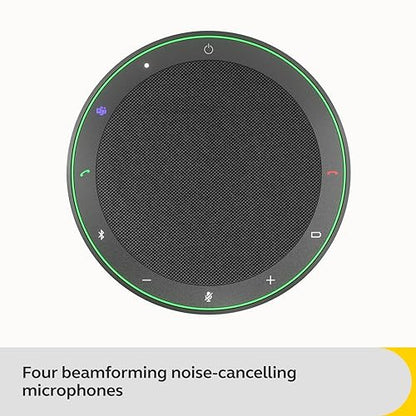 Jabra Speak2 75 Wireless Bluetooth Speakerphone - Portable Speaker with 4 Noise-Cancelling Mics, 65mm Full-Range Speakers & USB-C Bluetooth Adapter - Certified Microsoft Teams Speaker - Dark Grey MS Teams, Link 380c Speak2 75
