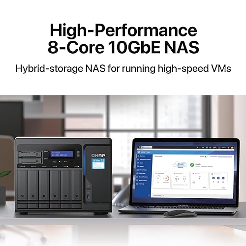 QNAP TS-855X-8G-US 8 Bay High-Performance 8-core 10GbE NAS for deploying Hybrid-Infrastructure Storage and high-Speed virtualization Applications (Diskless)