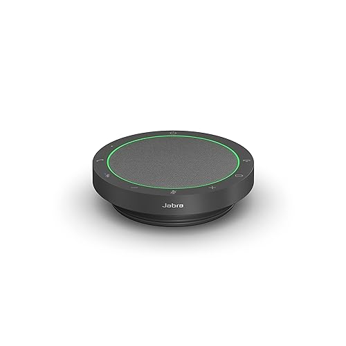 Jabra Speak2 55 Wireless Bluetooth Speakerphone - Portable Speaker with 4 Noise-Cancelling Mics, 50mm Full-Range Speakers & Wideband Audio - Certified Microsoft Teams Speaker - Dark Grey Speak2 55 MS Teams
