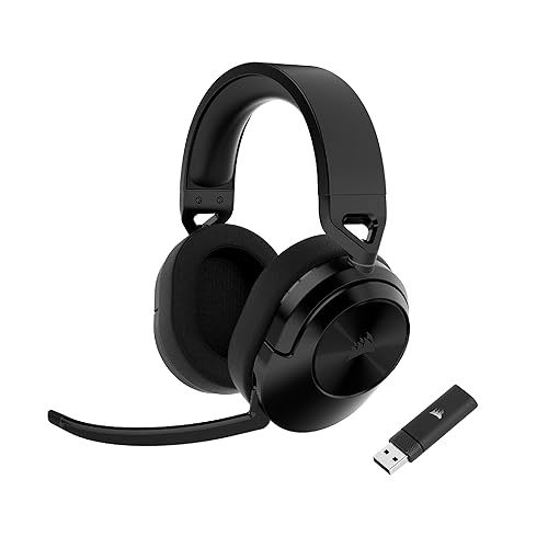 CORSAIR HS55 WIRELESS Multiplatform Lightweight Gaming Headset With Bluetooth - Dolby 7.1 Surround Sound - iCUE Compatible - PC, PS5, PS4, Nintendo Switch, Mobile - Black HS55 Wireless/Bluetooth Carbon