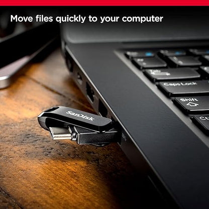 SanDisk 64GB Ultra Dual Drive Go USB Type-C Flash Drive, Black - SDDDC3-064G-G46 Black 64GB