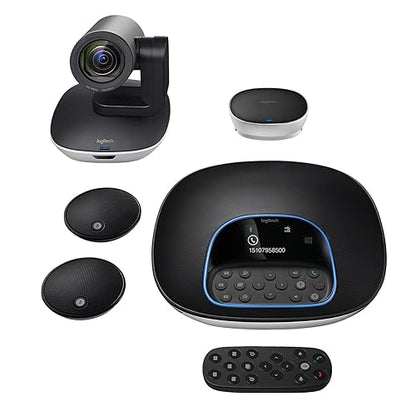Logitech Group Video Conferencing Bundle with Expansion Mics for Big Meeting Rooms Main + Mic Bundle