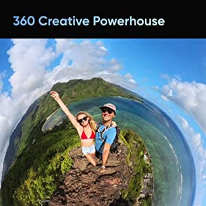 insta360 X3 - Waterproof 360 Action Camera with 1/2" 48MP Sensors, 5.7K 360 Active HDR Video, 72MP 360 Photo, 4K Single-Lens, 60fps Me Mode, Stabilization, 2.29" Touchscreen, AI Editing, Live Stream Standalone