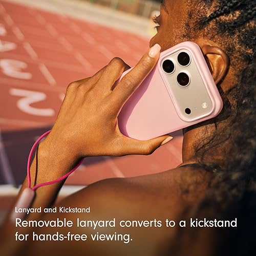 Beats iPhone 17 Pro Kickstand Case with MagSafe & Camera Control, Built in Stand & Lanyard, Matte Finish with Microfibre Lining – Pebble Pink iPhone 17 Pro Kickstand Pebble Pink