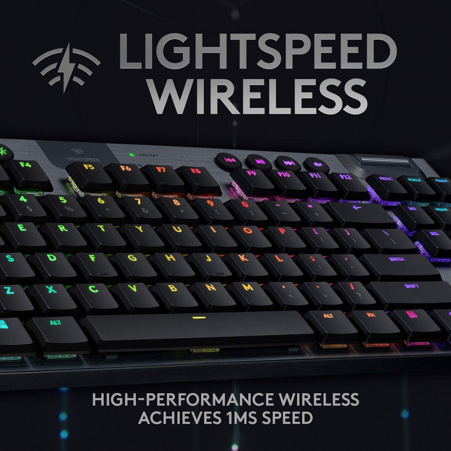 Logitech G915 TKL Tenkeyless Lightspeed Wireless RGB Mechanical Gaming Keyboard, Low Profile Switch Options, Lightsync RGB, Advanced Wireless and Bluetooth Support - Tactile TKL G915 TKL Tactile Wireless