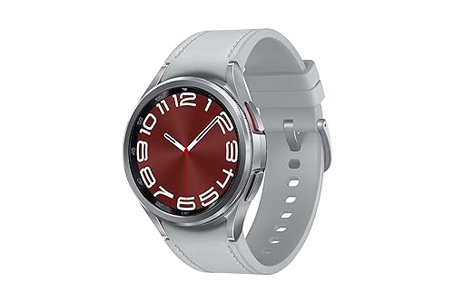 Samsung Galaxy Watch6 Classic, Silver, 43mm, Bluetooth, Sleep Coaching, ECG, Heart Monitor, Fall Detection, SOS, Fitness Tracker, Camera Access, Digital Wallet (CAD Version and Warranty) Silver 43mm Classic Only watch
