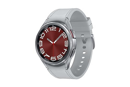 Samsung Galaxy Watch6 Classic, Silver, 43mm, Bluetooth, Sleep Coaching, ECG, Heart Monitor, Fall Detection, SOS, Fitness Tracker, Camera Access, Digital Wallet (CAD Version and Warranty) Silver 43mm Classic Only watch