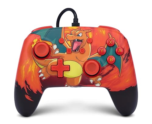 PowerA Enhanced Wired Controller for Nintendo Switch - Pokémon: Charizard Vortex