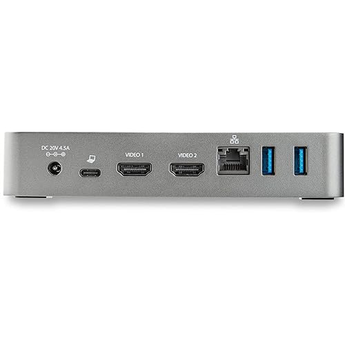 StarTech.com USB-C Dock - Dual Monitor 1080p HDMI Laptop Docking Station - 60W Power Delivery - 1x USB-C, 3X USB-A, Ethernet - Dual Video Display USB 3.1 Gen 1 Type-C Dock - Mac & Windows (DK30CHHPD)